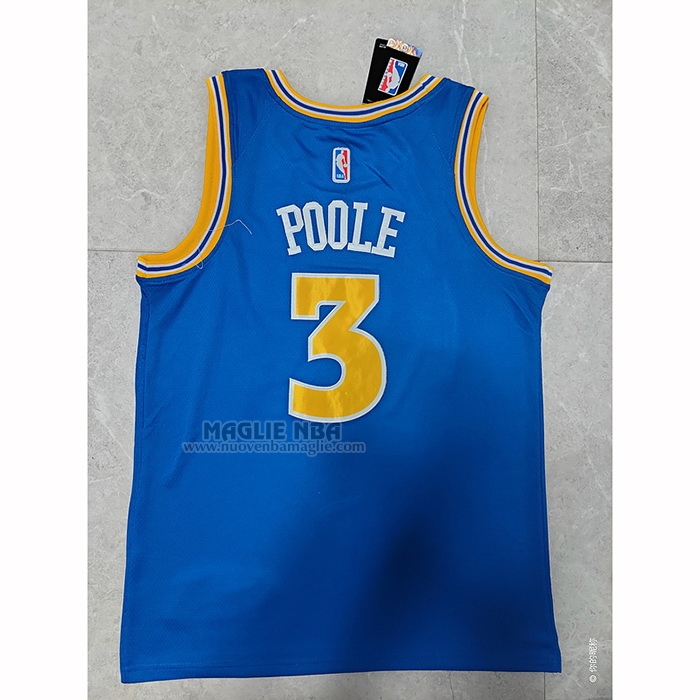 Maglia
 Jordan Poole NO 3 Golden State Warriors Classic 2022-23 Blu

